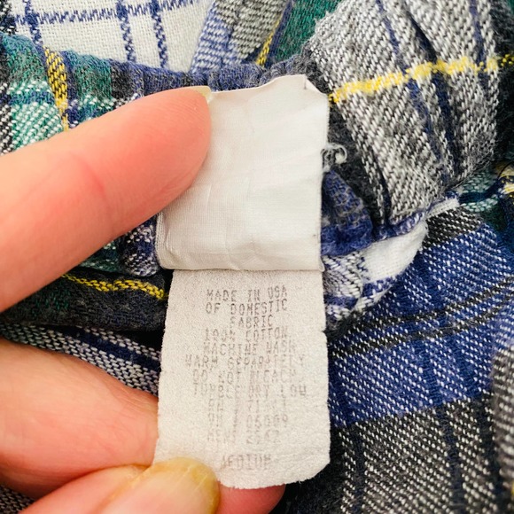 L.L. Bean Maine VTG Scotch Plaid 100% Cotton Mens Pajamas USA Sz Small Medium - Picture 8 of 8